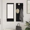VidaXL Răcător de paltoane montat pe perete cu raft Stejar negru 874524