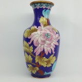 CLOISONNE Vaza veche, vintage bronz si email - CHINA