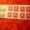 2 Blocuri SUA 4 val- foi de carnet S.Compers3C+2x3C Detroit ,1951 pe fragment