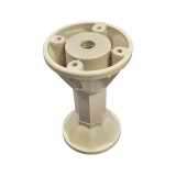 Picior Reglabil Mobilă Plastic Gri cu Guler, 96 mm, Set 100 Bucăți