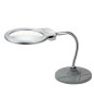 Lupa Birou Brat Flexibil LED 2.5X-5X ZD-126-1, Diametru 90mm, Baza Metalica Stabila, Iluminare LED