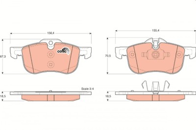 TRW GDB1374 COTEC set placute frana,frana disc foto
