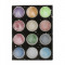 Pudra cu sclipici pentru unghii, 12 culori, Multicolor