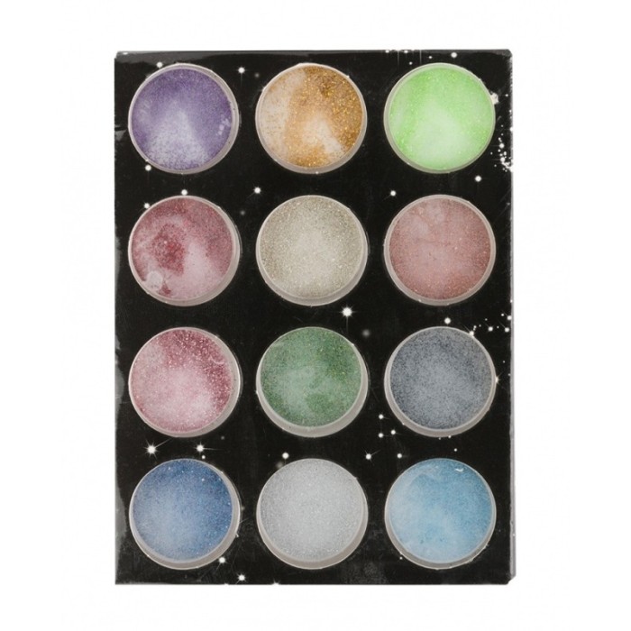 Pudra cu sclipici pentru unghii, 12 culori, Multicolor Pudra cu sclipici pentru unghii, 12 culori, Multicolor