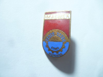 Insigna IMAGREX CIMA Romania, metal si email , h=2,2 cm Romania foto