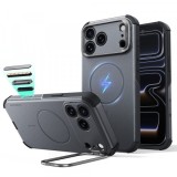 Husa MagSafe pentru Apple iPhone 18 Pro / 17 Pro, ESR, Cyber Armor Kickstand, Gri