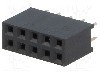Conector 10 pini, seria {{Serie conector}}, pas pini 2.54mm, CONNFLY - DS1023-2*5S21