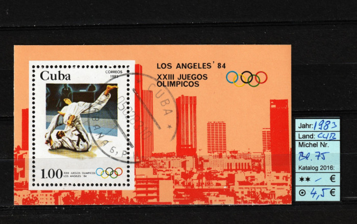 Cuba, 1983 | Jocurile Olimpice Los Angeles 84 - Judo, Olimpiadă | Coliţă | aph