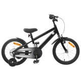 vidaXL Bicicletă pentru Copii 16 Inci pentru 4-6 ani Negru 42009345