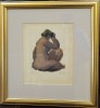 Lucia Cosmescu - Nud, Pictura semnata, 27x20 cm, Pictor Roman, Arta, Cu/Fara Rama Noua