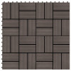 VidaXL Plăci de pardoseală 11 buc, maro închis, 30 x 30 cm, WPC, 1 mp