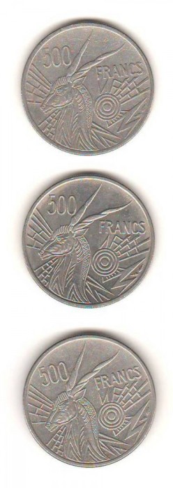 SV * Africa Centrală 500 FRANCS 1977 +/- AUNC