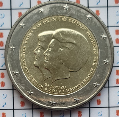 Olanda 2 euro 2013 UNC - Willem-Alexander Investiture - km 332 - E001 foto