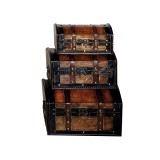 Cumpara ieftin Set 3 Cufere depozitare mdf piele ecologica 22 x 14,5 x 10,5 cm, 26 x 19 x 14,5 cm, 30 x 23 x 18 cm
