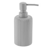 Dispenser Săpun Polirășină Striatii 230 Ml &ndash; Gri