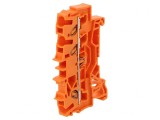 Conector &Icirc;mbinare Șine 2.5mm&sup2; 3 Borne Portocaliu, Wago