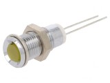 Lampă LED Convex Galbenă &Oslash;8mm pentru PCB Alamă