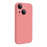 Lemontti Husa Liquid Silicon MagCharge iPhone 15 Roz (protectie 360&deg;, material fin, captusit cu microfibra)