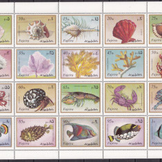 Fujeira 1972 fauna marina MI 1019-1038 + bl.108 MNH
