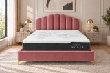 Pat Cloud 180x200 cm Tapitat Catifea Roz Somiera Inclusa (cod ML2006-08)