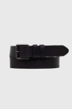 Pepe Jeans curea de piele TATE BELT barbati, culoarea negru, PM021028