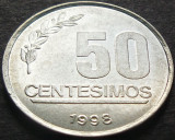 Moneda exotica 50 CENTESIMOS - URUGUAY, anul 1998 * cod 3984