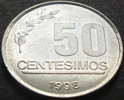 Moneda exotica 50 CENTESIMOS - URUGUAY, anul 1998 * cod 3984 foto