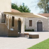 Cumpara ieftin Set st&acirc;lp pentru copertină, alb, 600x245 cm, fier