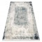 DISTIN 0845A covor modern alb / bleumarin / albastru - Abstracția, cadru, vintage, franjuri, 160x230 cm