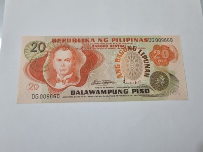 bancnote filipine 20 p 1978 foto