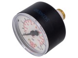 Manometru PNEUMAT 206-KD 0-10 Bar, Diametru 50mm, Conexiune G1/4, Carcasa Plastic, Clasa Acuratete 1.6