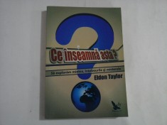 CE INSEAMNA ASTA? - SA EXPLORAM MINTEA, INTELESURILE SI MISTERELE - ELDON TAYLOR