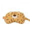 Masca de dormit, flippy, 2 in 1, cu tetiera, din particule de spuma si bumbac, model leopard ,portocaliu