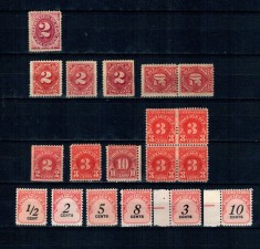 SUA 1891-1959 - Lot mărci porto, neștampilate
