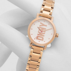Dkny ceas femei, culoarea auriu, NY6648