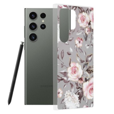 Husa pentru Samsung Galaxy S23 Ultra - Techsuit Marble Series - Bloom of Ruth Gray foto