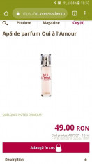 15 ml Oui a l amour apa de parfum Yves Rocher foto