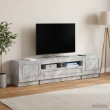 Cumpara ieftin Cabinet TV cu LED UTRECHT 3 buc. Gri Beton Lemn prelucrat