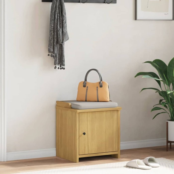 vidaXL Bancă pentru hol &bdquo;SANDNES&rdquo; 45x40x50 cm din lemn masiv de pin 4010449