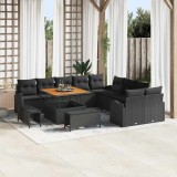 VidaXL Set de canapele pentru grădină 13 pcs Negru 100 x 100 x 71 cm