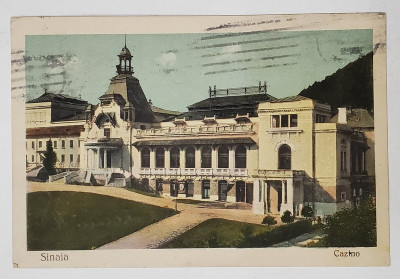 SINAIA , CAZINO , CARTE POSTALA ILUSTRATA , 1923 foto
