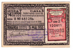 LOTO LOTERIA DE STAT 1935 LOTERIA 7 CLASA 3 LOTERIA UNIUNII CULTURALE REGALE foto