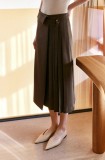 Answear Lab fusta culoarea maro, midi, evazati