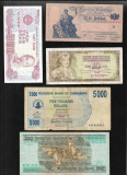 Set 5 bancnote de prin lume adunate (cele din imagini) #24