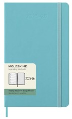 Agenda 2025/2026 - Moleskine Classic 18 Months Weekly Planner - Hardcover, Large (Aquamarine) | Moleskine