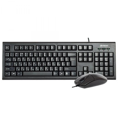 Kit A4Tech KR-8520D cu fir, negru foto