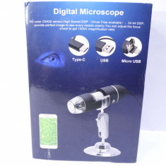 Microscop digital 1000x USB micro USB USB C - Windows Android