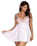 Set Babydoll și Tanga Girlly Obsessive - Alb