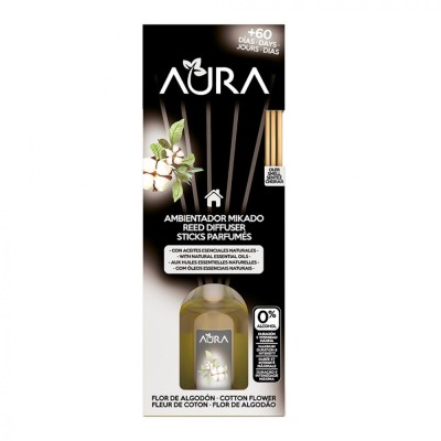 Odorizant camera 0% alcool Aura - Floare de bumbac 50 ml foto