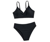 Cumpara ieftin Costum de baie din 2 piese pentru fete, negru, marime 150 - OUTLET